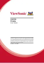 ViewSonic VG2765 User Manual preview