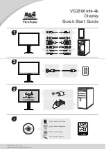 Предварительный просмотр 1 страницы ViewSonic VG2860mhl-4K Quick Start Manual