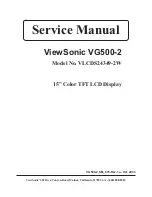 Preview for 1 page of ViewSonic VG500-2 Service Manual
