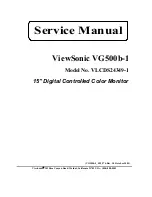 Preview for 1 page of ViewSonic VG500b-1 Service Manual