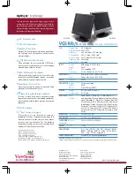 Preview for 2 page of ViewSonic VG510b, VG510s Specifications