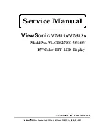 Preview for 1 page of ViewSonic VG511s Service Manual