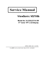 Preview for 1 page of ViewSonic VG700B Service Manual