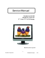 Предварительный просмотр 1 страницы ViewSonic VG720 - 17" LCD Monitor Service Manual