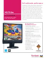 Предварительный просмотр 1 страницы ViewSonic VG732m Specifications