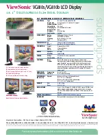 Preview for 2 page of ViewSonic VG810 Specifications