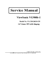 Preview for 1 page of ViewSonic VG900b-1 Service Manual