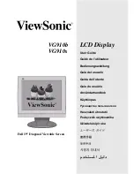 ViewSonic VG910B - 19" LCD Monitor User Manual предпросмотр