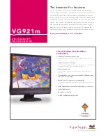Preview for 1 page of ViewSonic VG921m Specifications