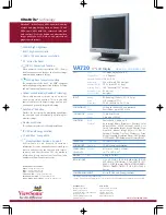 Preview for 2 page of ViewSonic ViewPanel VA720 Specifications