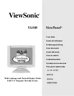 Preview for 1 page of ViewSonic ViewPanel VA800 User Manual