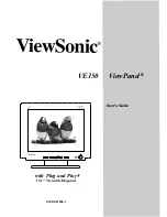 Preview for 1 page of ViewSonic ViewPanel VE150 User Manual