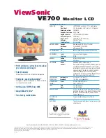 Preview for 2 page of ViewSonic ViewPanel VE700 (Spanish) Especificaciones