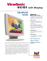 Предварительный просмотр 1 страницы ViewSonic ViewPanel VG151 Specifications