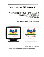 Предварительный просмотр 1 страницы ViewSonic ViewPanel VG171 Service Manual