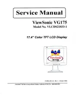 ViewSonic ViewPanel VG175 Service Manual preview