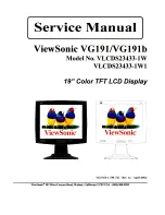 ViewSonic ViewPanel VG191 Service Manual предпросмотр