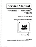 Preview for 1 page of ViewSonic ViewPanel VPD150 Service Manual