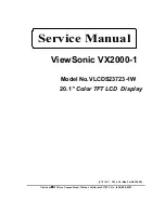 Предварительный просмотр 1 страницы ViewSonic VLCDS23723-1W Service Manual