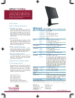 Предварительный просмотр 2 страницы ViewSonic VLCDS25973-4W Specification Sheet