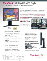 Preview for 1 page of ViewSonic VP171s Specifications