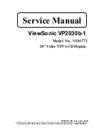 ViewSonic VP2030b-1 Service Manual preview