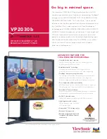 Preview for 1 page of ViewSonic VP2030B - 20.1" LCD Monitor Specifications