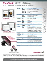 Предварительный просмотр 2 страницы ViewSonic VP211B - 21.3" LCD Monitor Specification Sheet