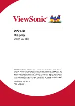 ViewSonic VP2468 User Manual preview