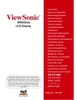 ViewSonic VP2655WB - 26" LCD Monitor User Manual preview