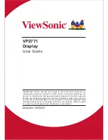 ViewSonic VP2771 User Manual preview