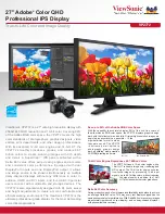 Предварительный просмотр 1 страницы ViewSonic VP2772 Brochure & Specs