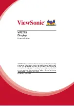 ViewSonic VP2775 User Manual preview