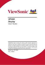 ViewSonic VP3881 User Manual preview