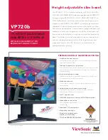 Preview for 1 page of ViewSonic VP720B - ThinEdge - 17" LCD Monitor Specifications