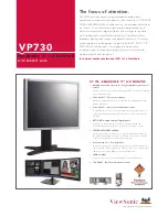 Предварительный просмотр 1 страницы ViewSonic VP730 Specifications