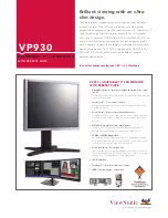 Preview for 1 page of ViewSonic VP930 Specification Sheet