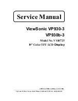 Preview for 1 page of ViewSonic VP930b-3 Service Manual