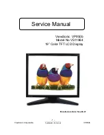 Предварительный просмотр 1 страницы ViewSonic VP950B - 19" LCD Monitor Service Manual