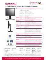 Preview for 2 page of ViewSonic VP950B - 19" LCD Monitor Specifications