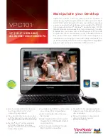 ViewSonic VPC101 Specification Sheet preview