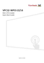 Предварительный просмотр 1 страницы ViewSonic VPC12-WPO-15 Quick Start Manual