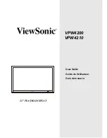 Предварительный просмотр 1 страницы ViewSonic VPW4200 - 42" Plasma TV User Manual