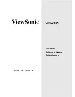 Preview for 1 page of ViewSonic VPW4255 - 42" Plasma Panel User Manual