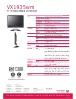 Preview for 2 page of ViewSonic VS11307 Specification Sheet