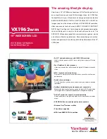 Предварительный просмотр 1 страницы ViewSonic VS11979 Specification Sheet