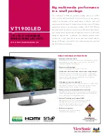 Предварительный просмотр 1 страницы ViewSonic VT1900LED Specifications