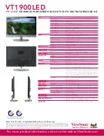 Preview for 2 page of ViewSonic VT1900LED Specifications