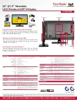 Предварительный просмотр 2 страницы ViewSonic VT2215LED Datasheet