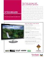 ViewSonic VT2300LED Specifications preview